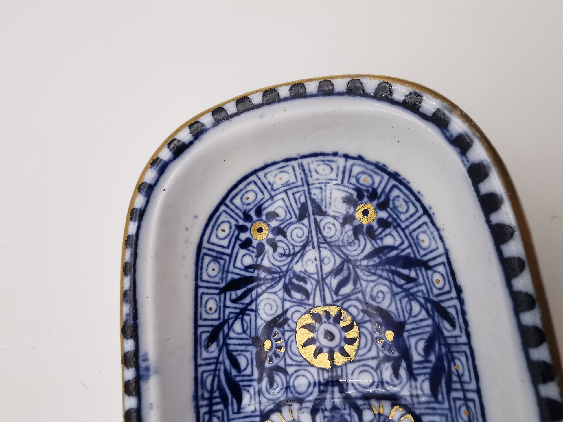 Antique Wedgwood White Ironstone Toothbrush / Razor Tray, dated 1882