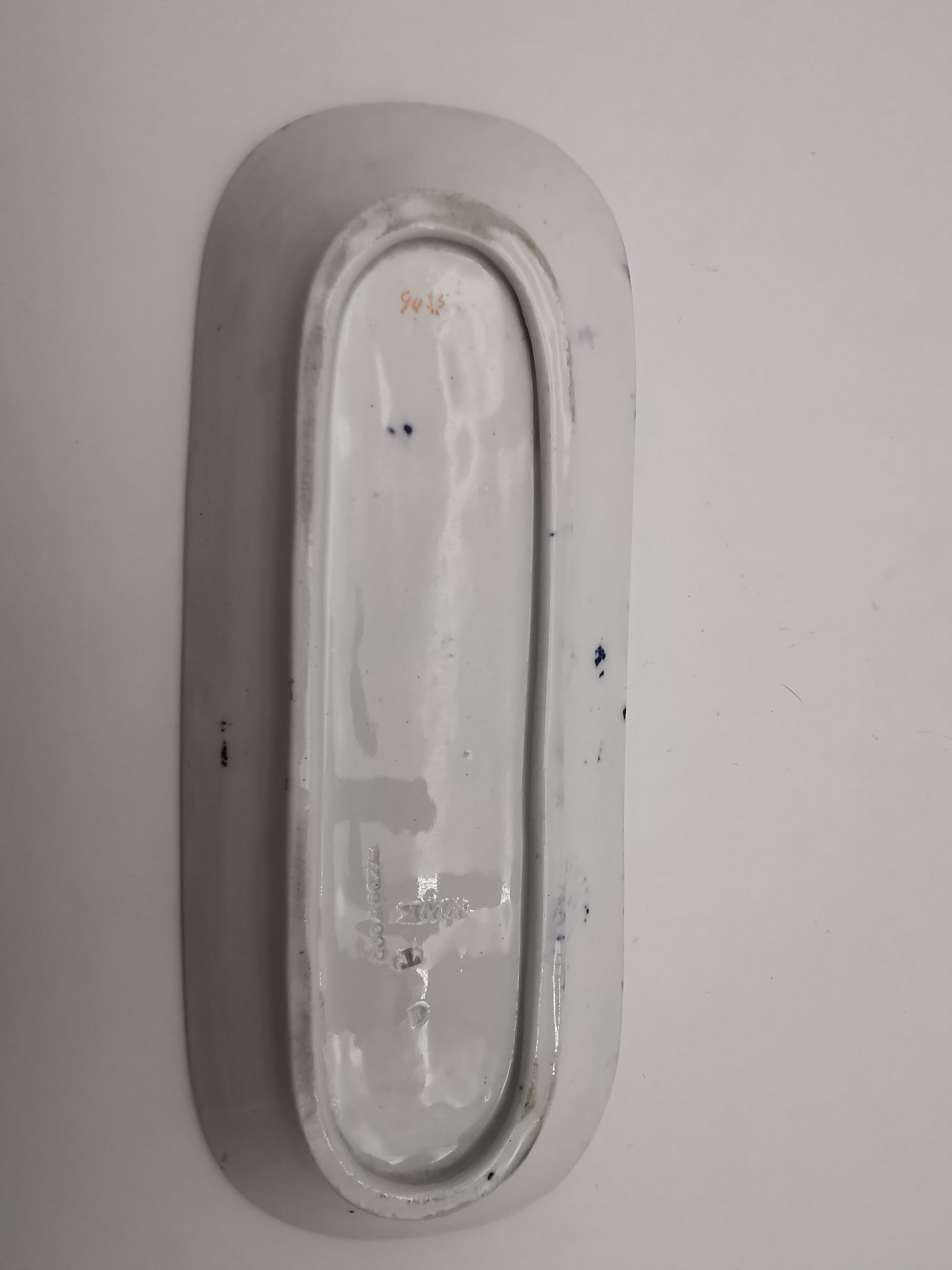Antique Wedgwood White Ironstone Toothbrush / Razor Tray, dated 1882