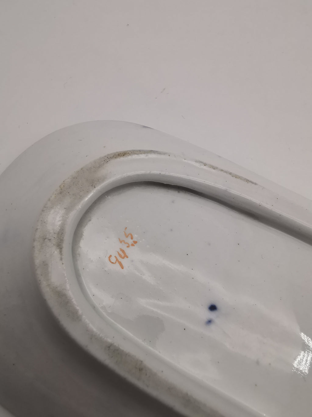 Antique Wedgwood White Ironstone Toothbrush / Razor Tray, dated 1882
