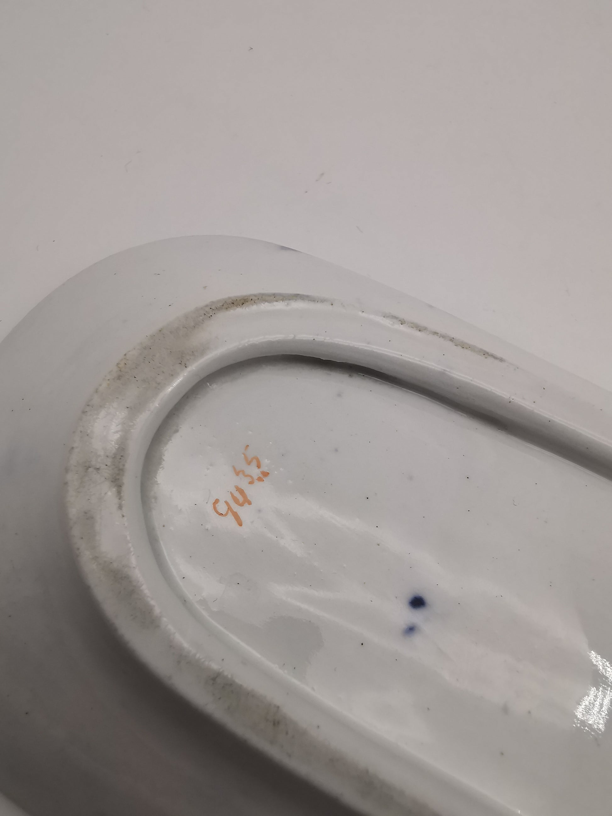 Antique Wedgwood White Ironstone Toothbrush / Razor Tray, dated 1882