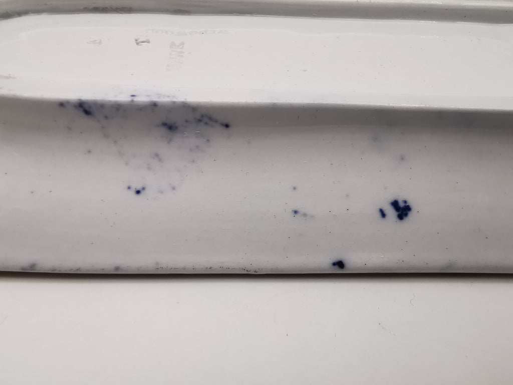 Antique Wedgwood White Ironstone Toothbrush / Razor Tray, dated 1882