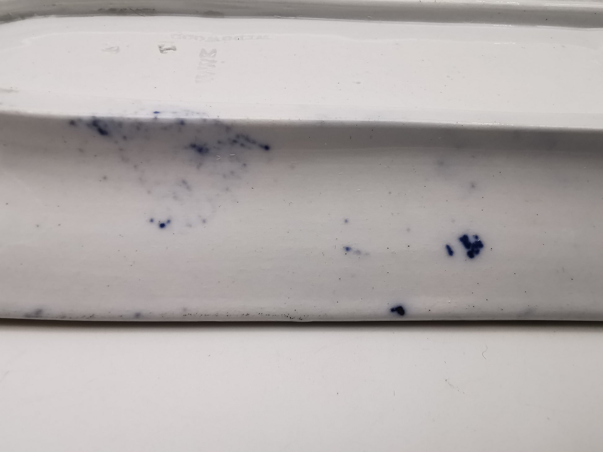 Antique Wedgwood White Ironstone Toothbrush / Razor Tray, dated 1882