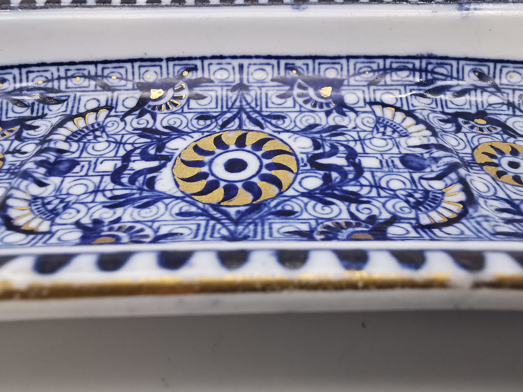 Antique Wedgwood White Ironstone Toothbrush / Razor Tray, dated 1882