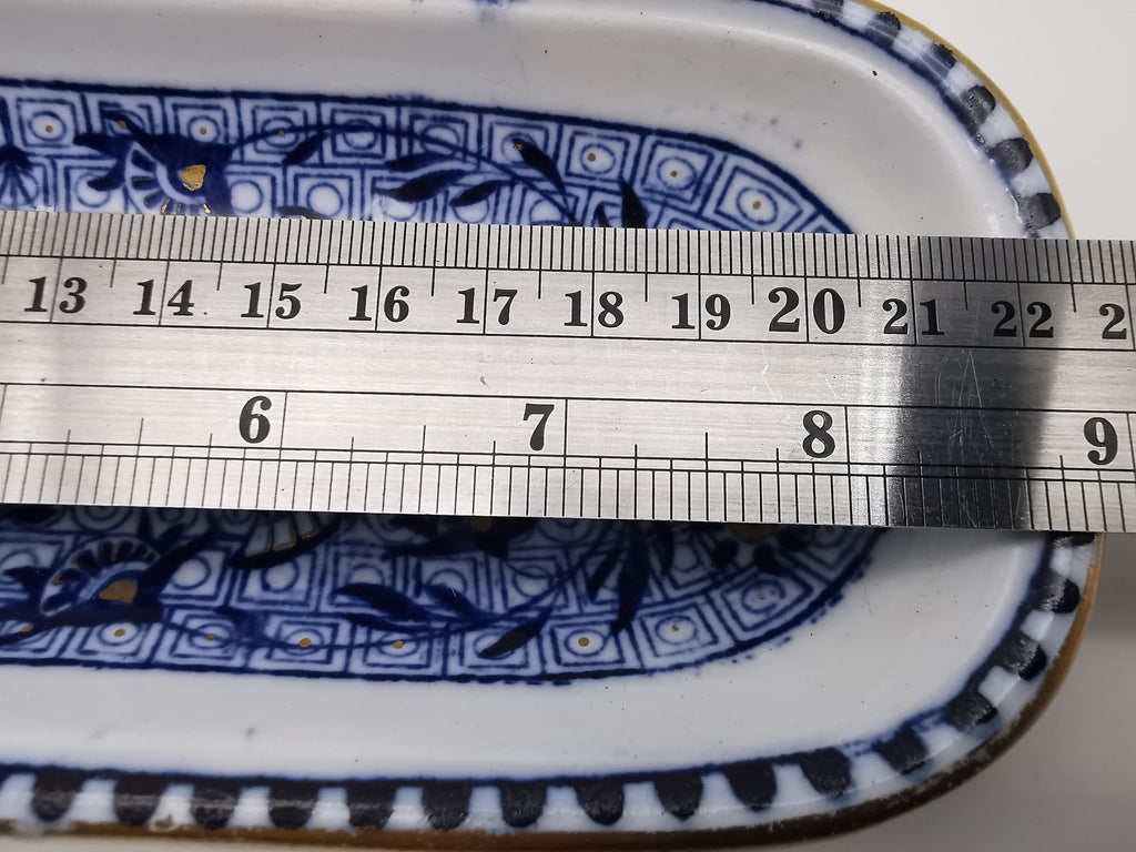Antique Wedgwood White Ironstone Toothbrush / Razor Tray, dated 1882