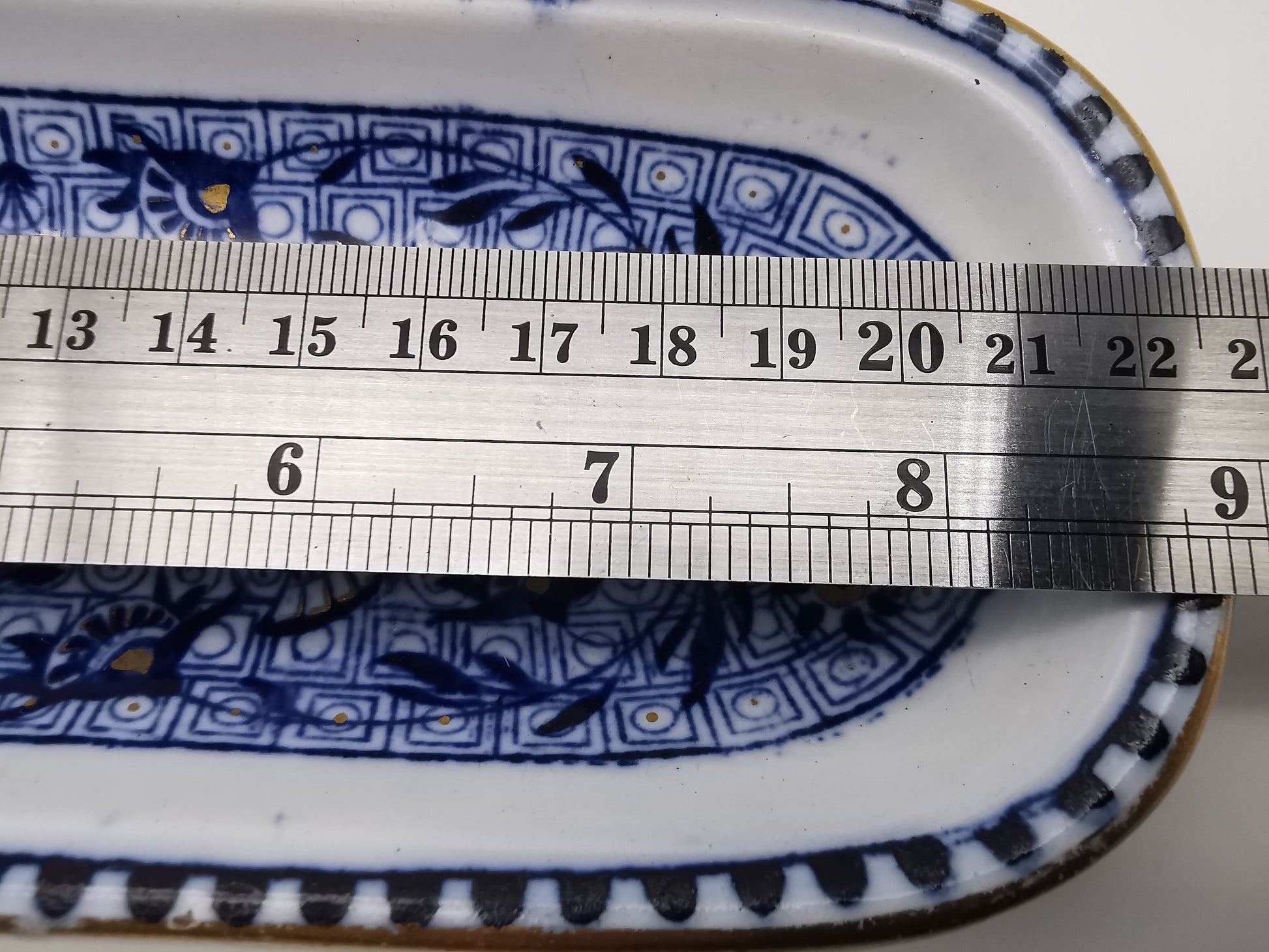 Antique Wedgwood White Ironstone Toothbrush / Razor Tray, dated 1882