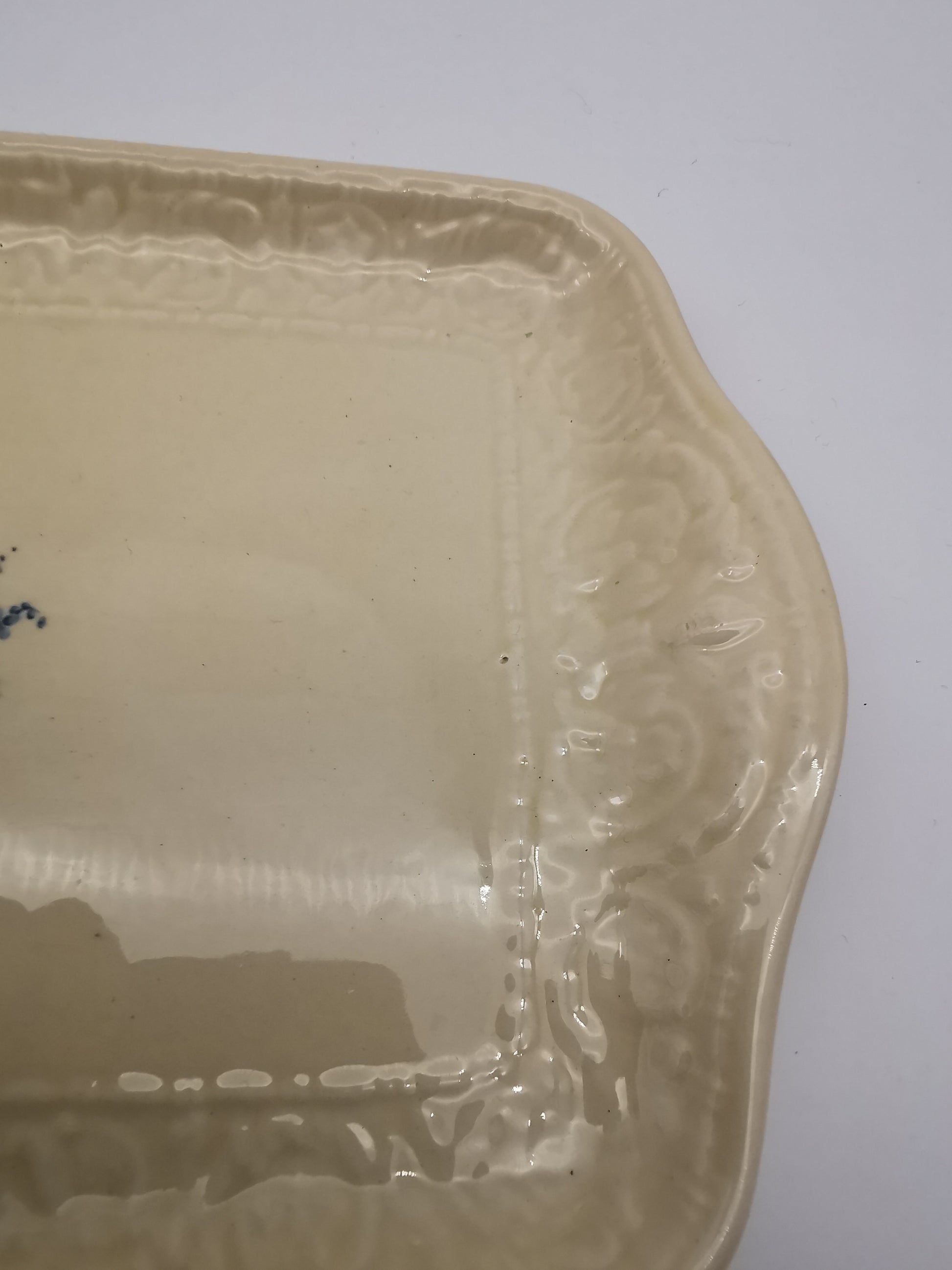 Royal Crownford "Charlotte" Blue and White Sandwich Tray – Staffordshire Ironstone Serving Platter