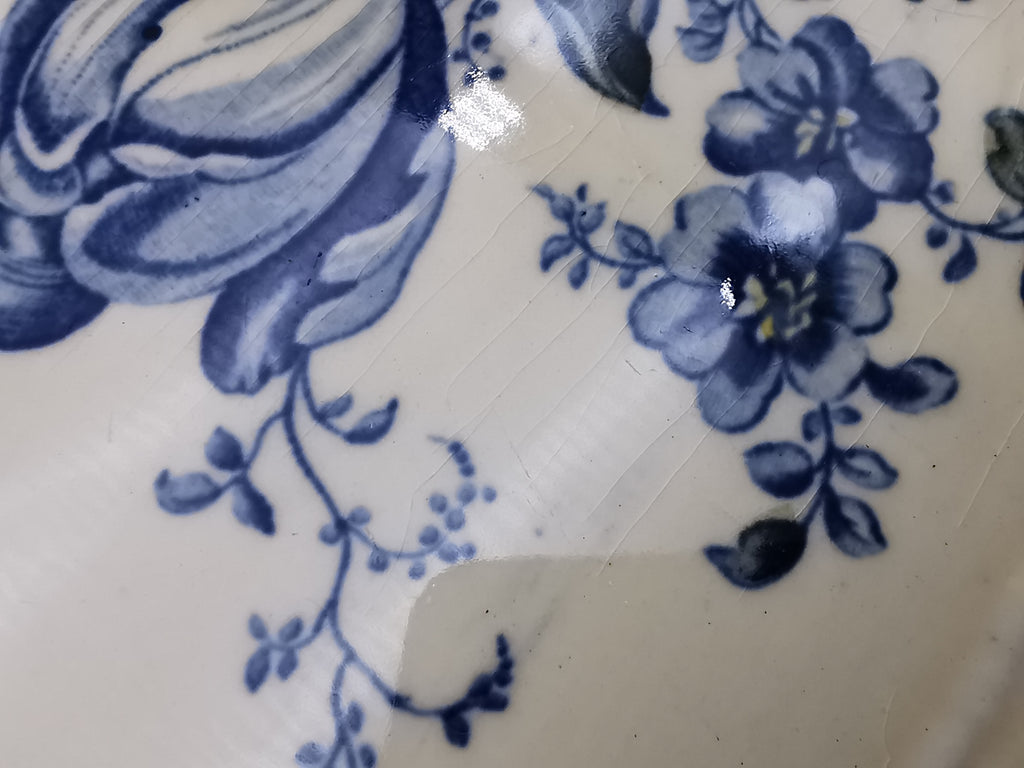 Royal Crownford "Charlotte" Blue and White Sandwich Tray – Staffordshire Ironstone Serving Platter
