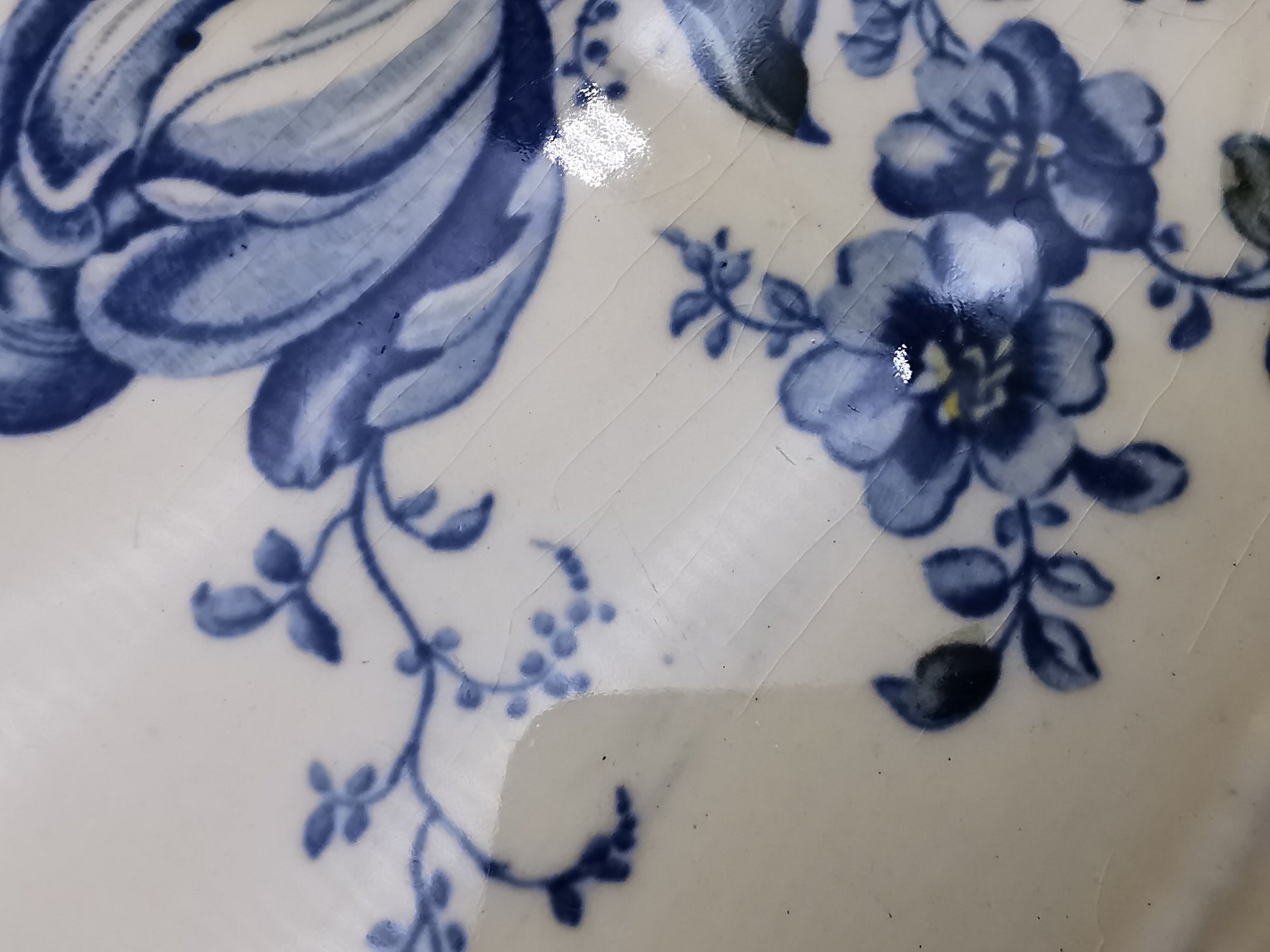 Royal Crownford "Charlotte" Blue and White Sandwich Tray – Staffordshire Ironstone Serving Platter