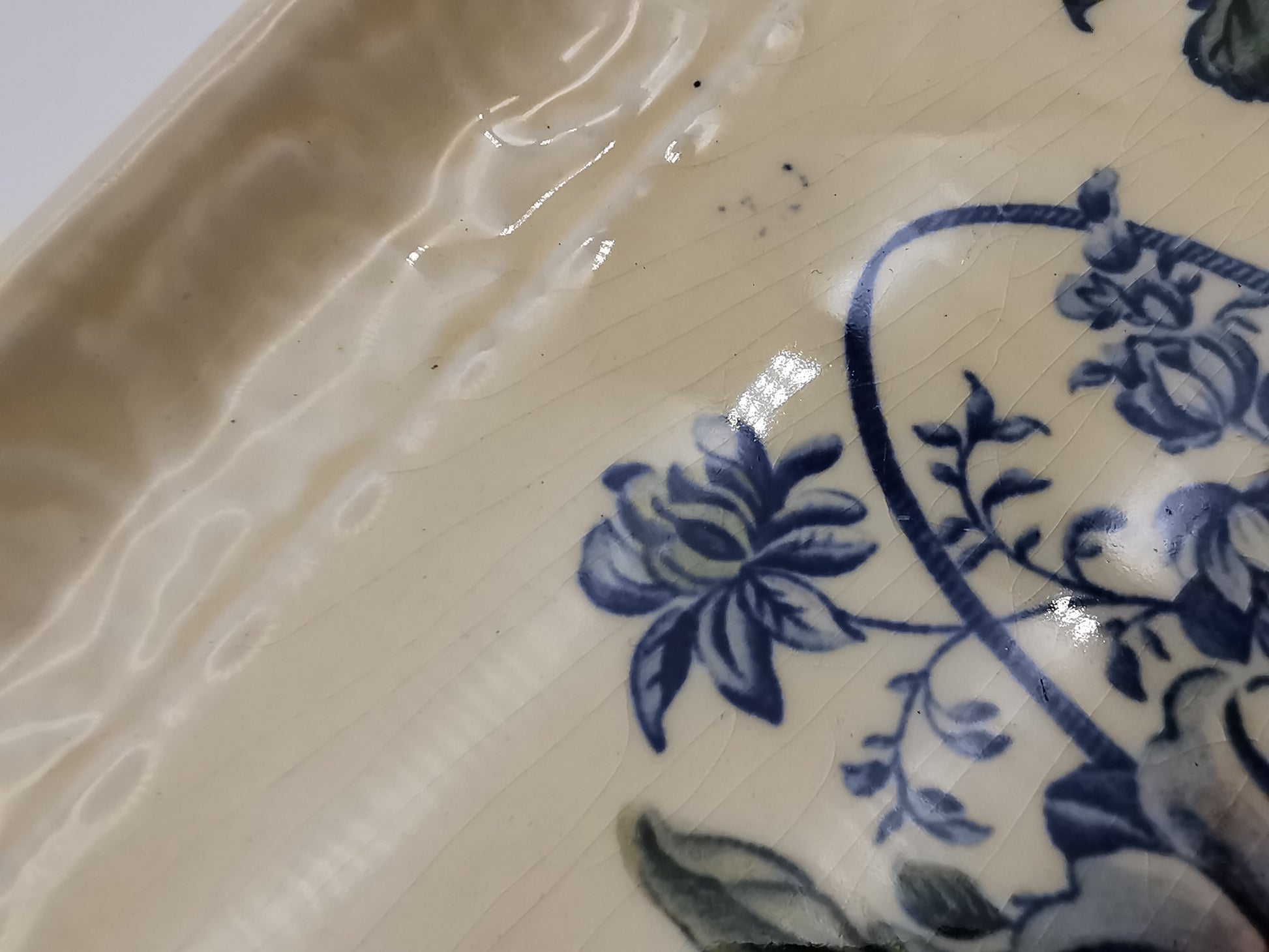 Royal Crownford "Charlotte" Blue and White Sandwich Tray – Staffordshire Ironstone Serving Platter