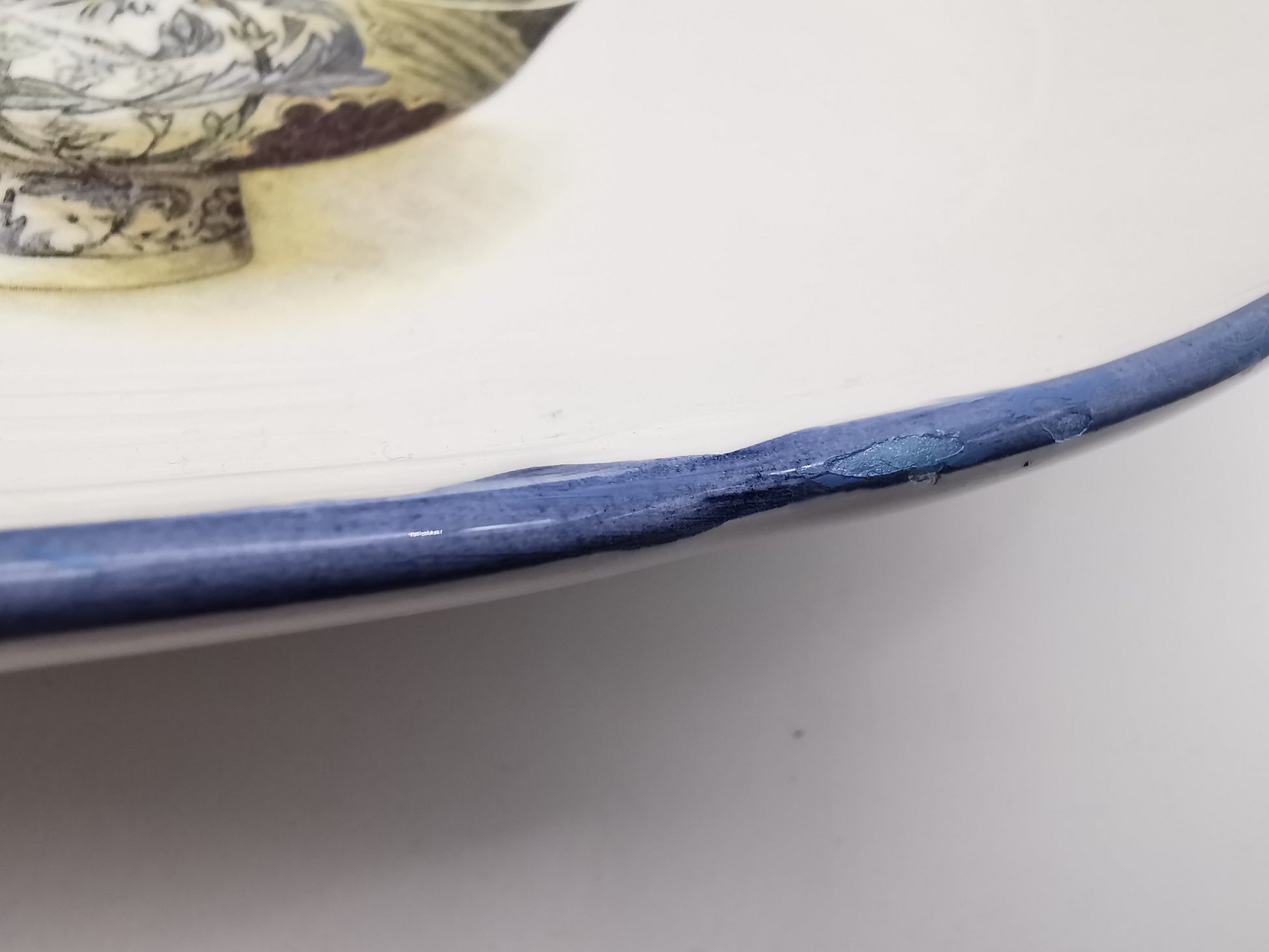 Large Vintage Italian Ceramic Serving Platter – 16" Beautiful Gooseberry Botanical Oval Tray