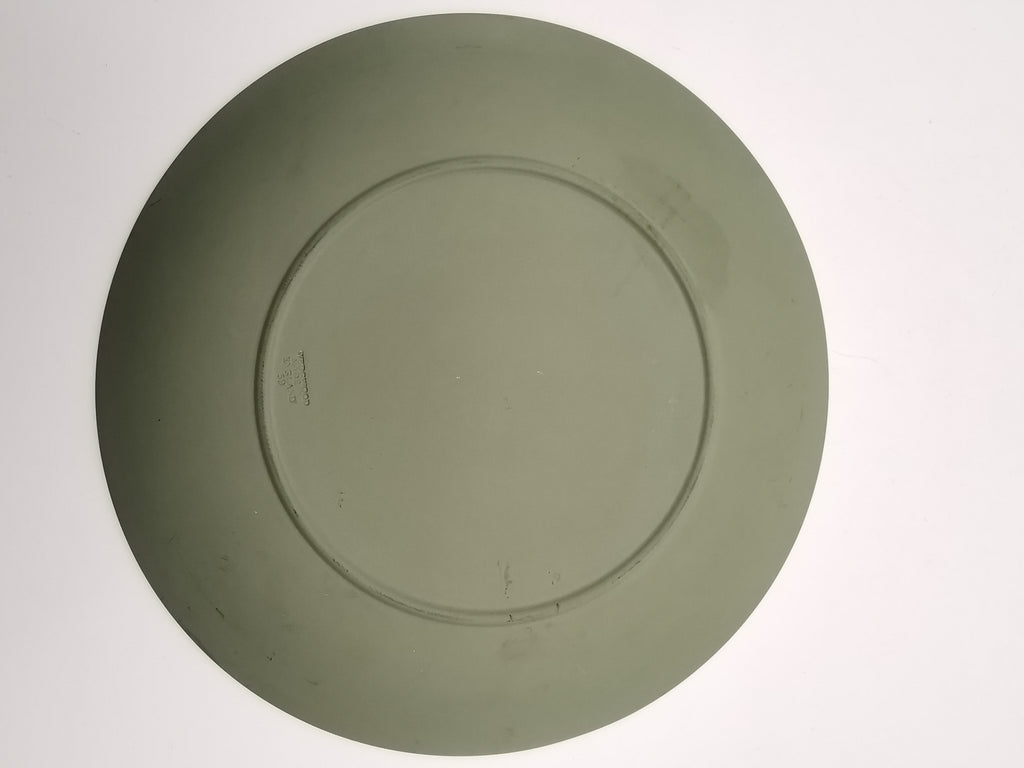 Vintage Wedgwood Sage Green Jasperware Plate 24cm