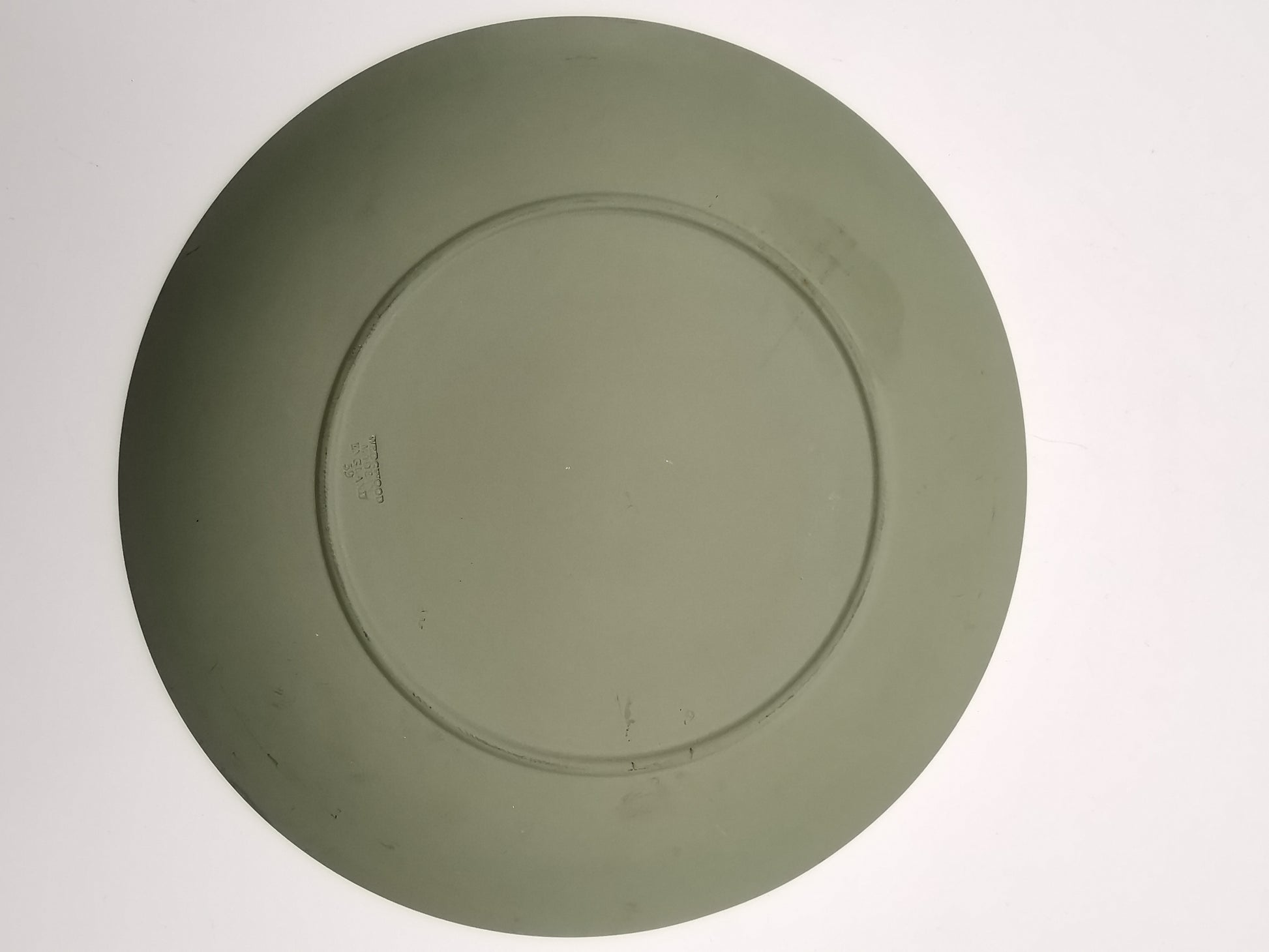 Vintage Wedgwood Sage Green Jasperware Plate 24cm