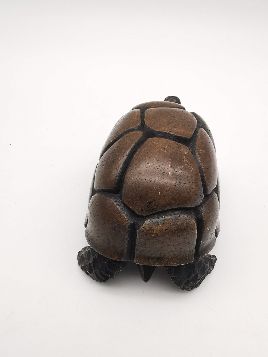 Heavy Vintage Swaziland Soapstone Tortoise – Rare Eswatini Hand-Carved Sculpture