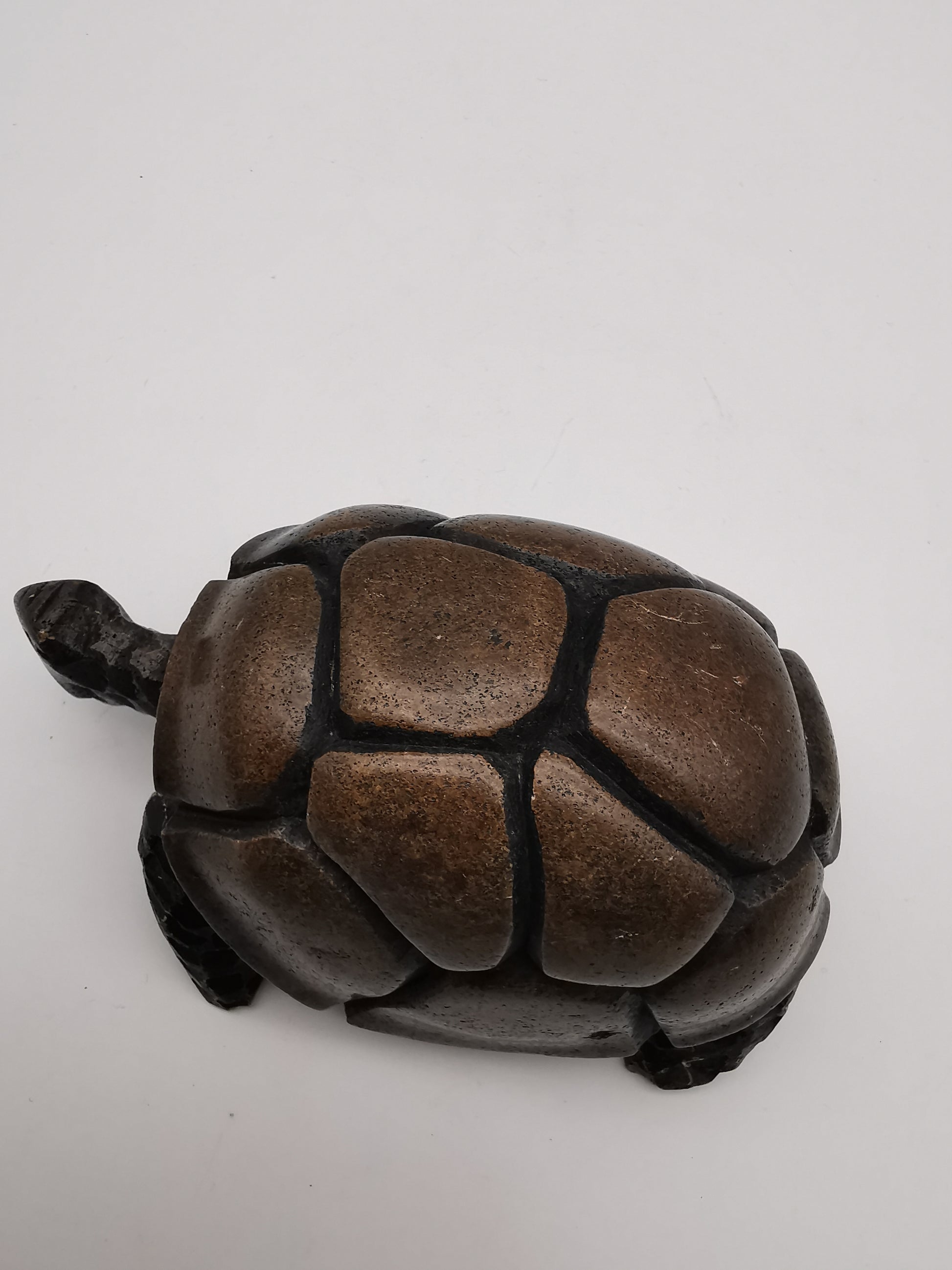 Heavy Vintage Swaziland Soapstone Tortoise – Rare Eswatini Hand-Carved Sculpture