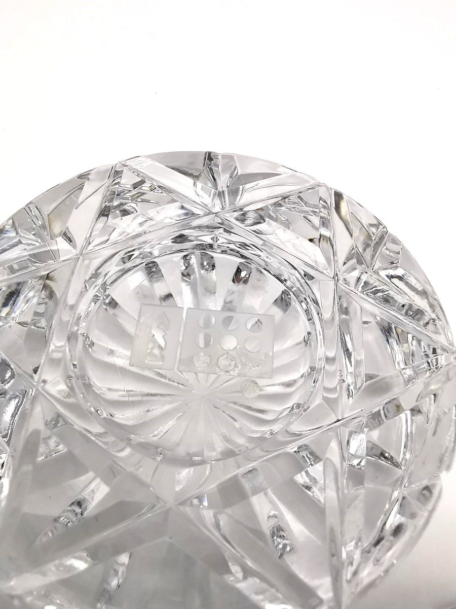 Pair of Vintage Dominion Glass Lead Crystal Heavy Paperweights