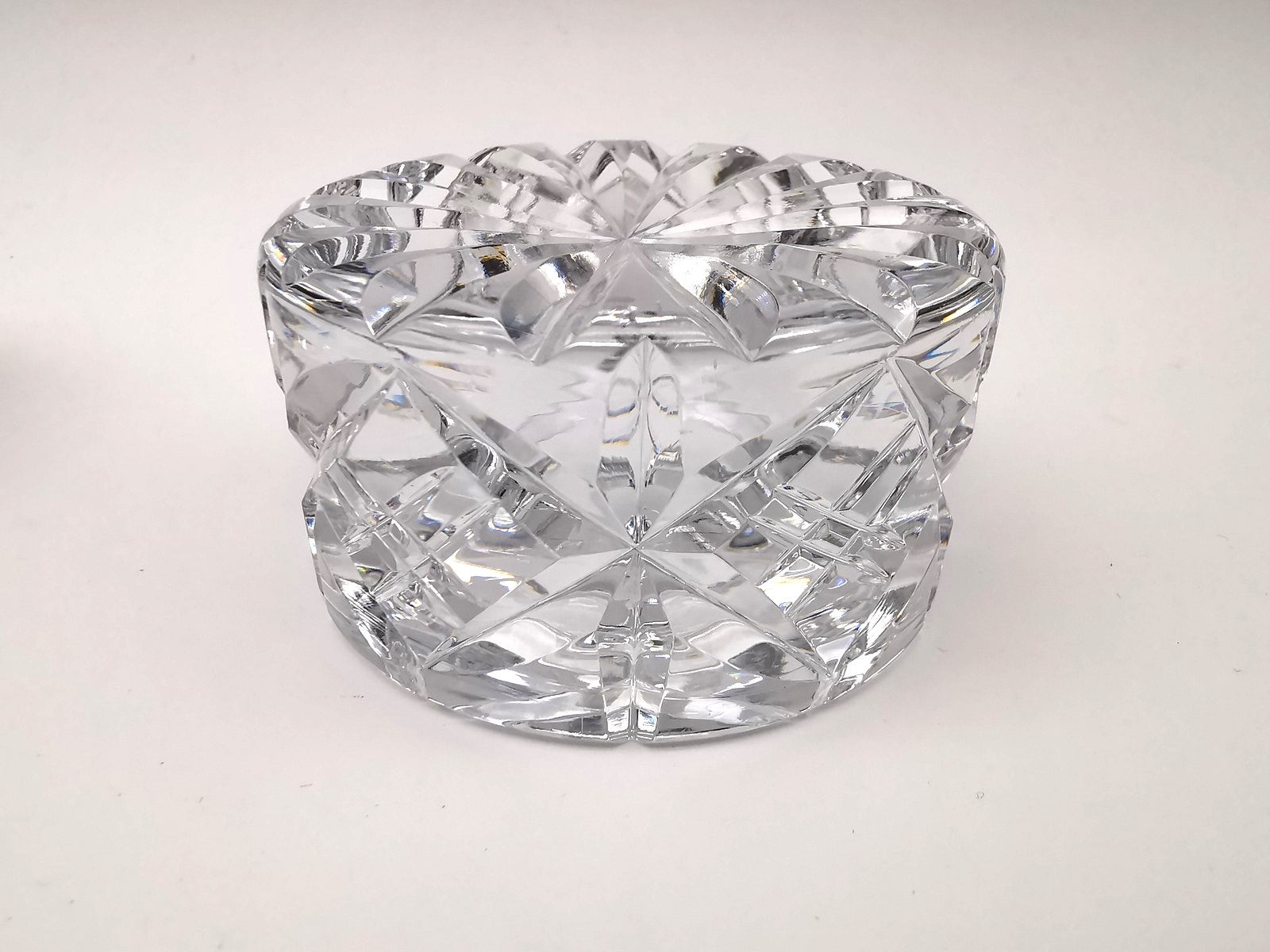Pair of Vintage Dominion Glass Lead Crystal Heavy Paperweights