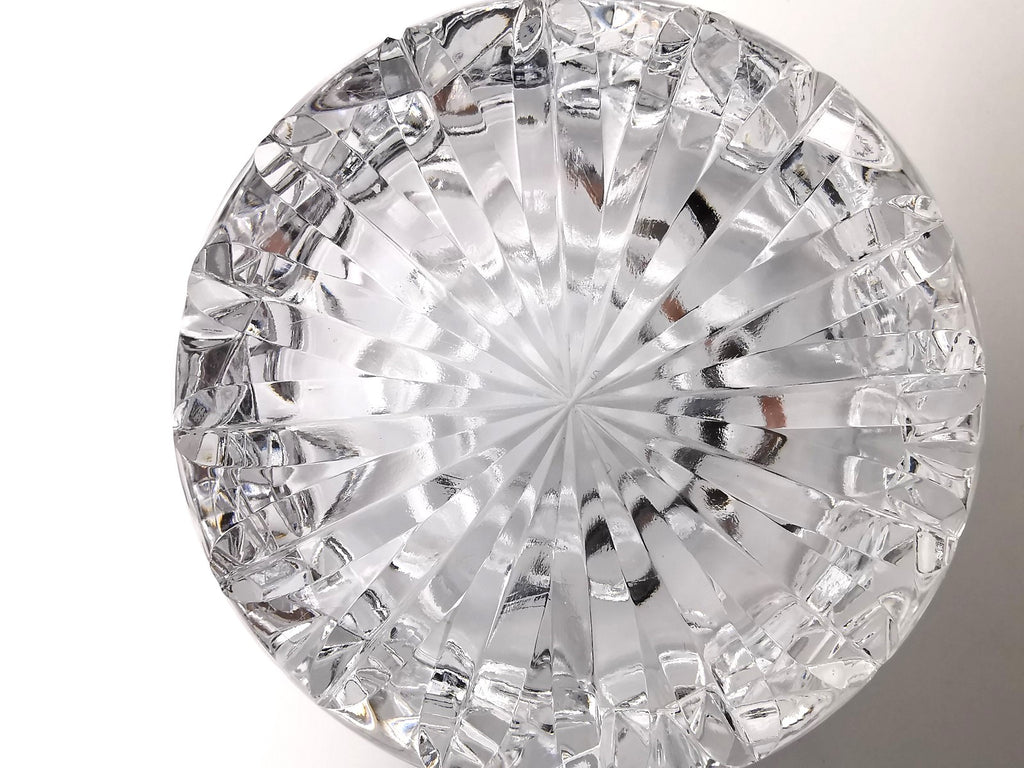 Pair of Vintage Dominion Glass Lead Crystal Heavy Paperweights