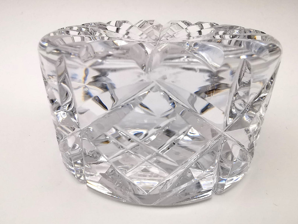 Pair of Vintage Dominion Glass Lead Crystal Heavy Paperweights