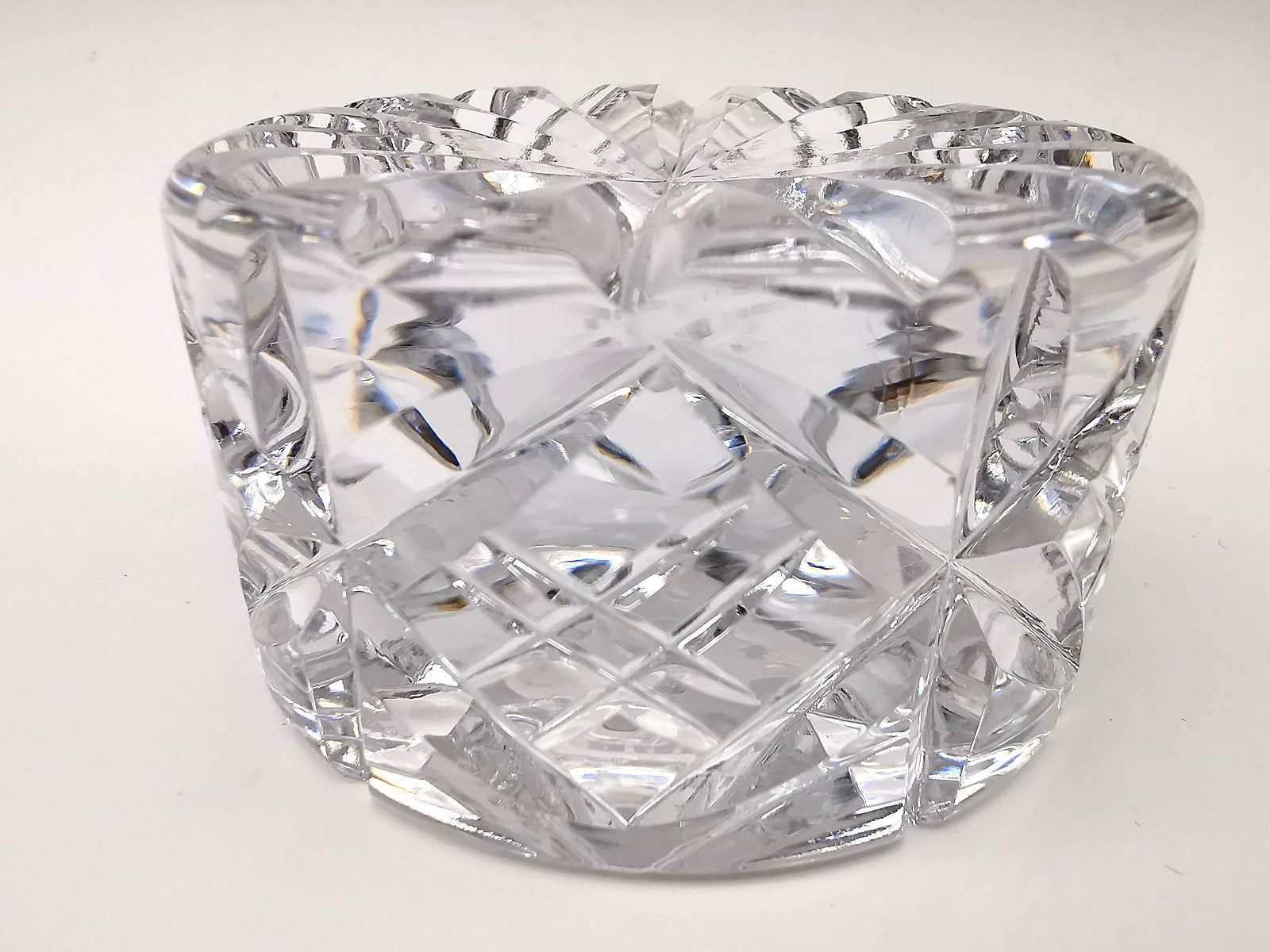 Pair of Vintage Dominion Glass Lead Crystal Heavy Paperweights