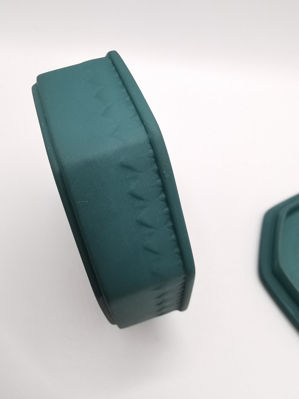 Vintage Wedgwood Teal Green Jasperware Octagonal Trinket Box (c. 1984–1989)