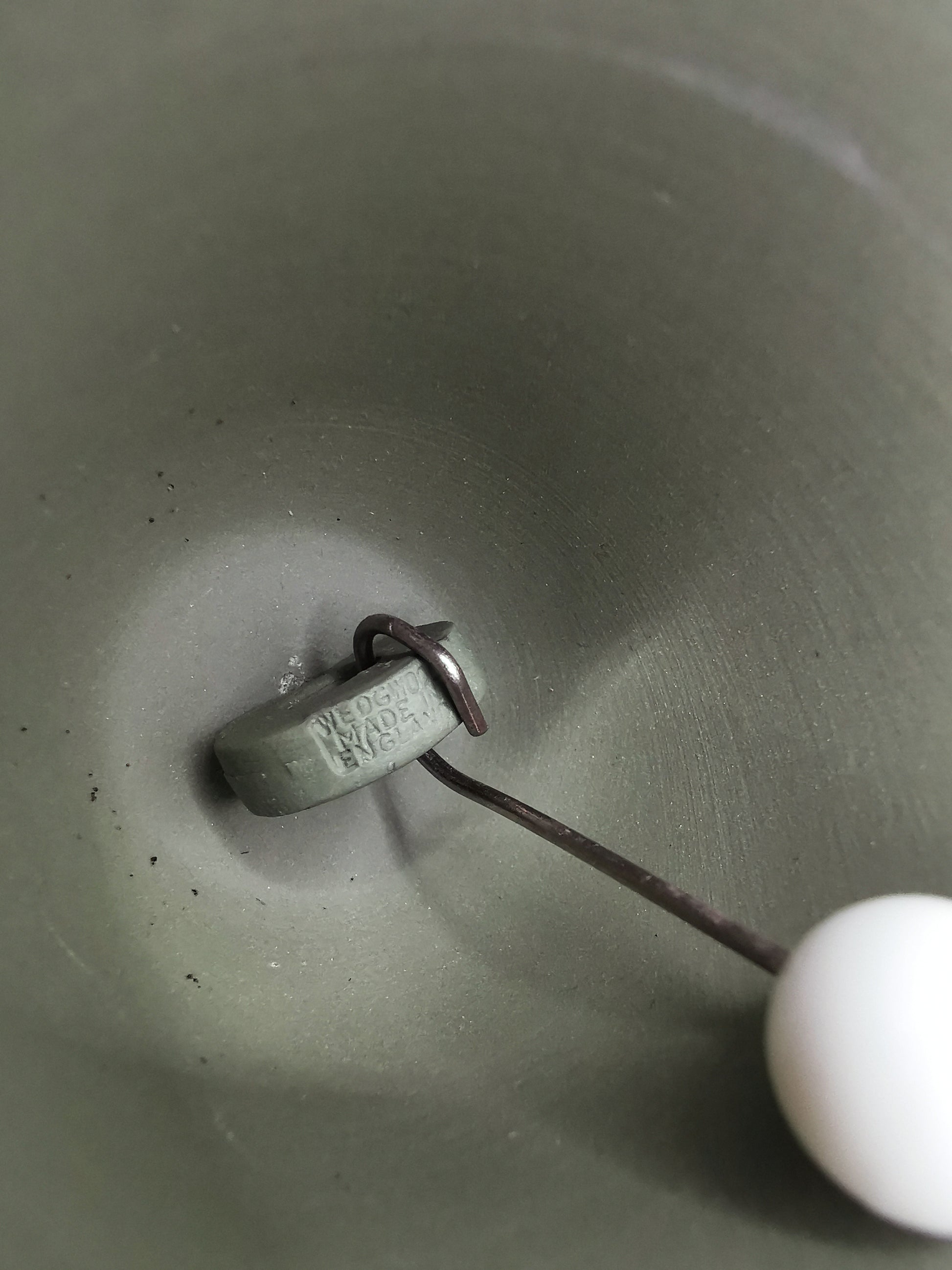 Vintage Wedgwood Sage Green Jasperware Table Bell - 10.5cm Height