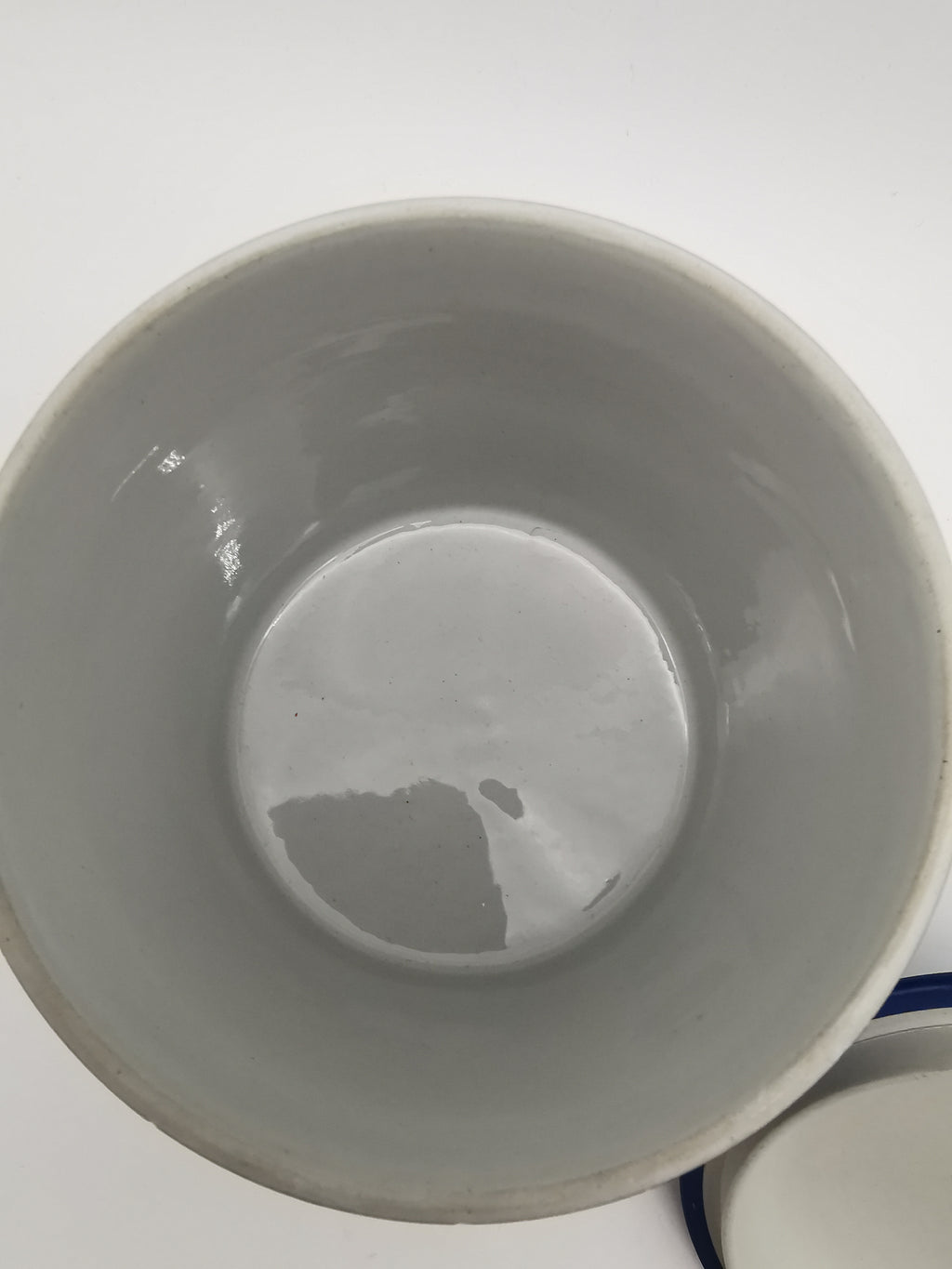 Antique Victorian Wedgwood Cobalt Dark Blue Jasperware Acorn Finial Biscuit Barrel -Jar