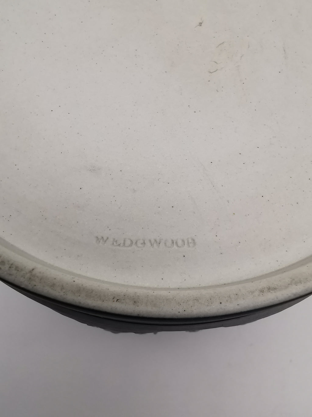 Antique Victorian Wedgwood Cobalt Dark Blue Jasperware Acorn Finial Biscuit Barrel -Jar