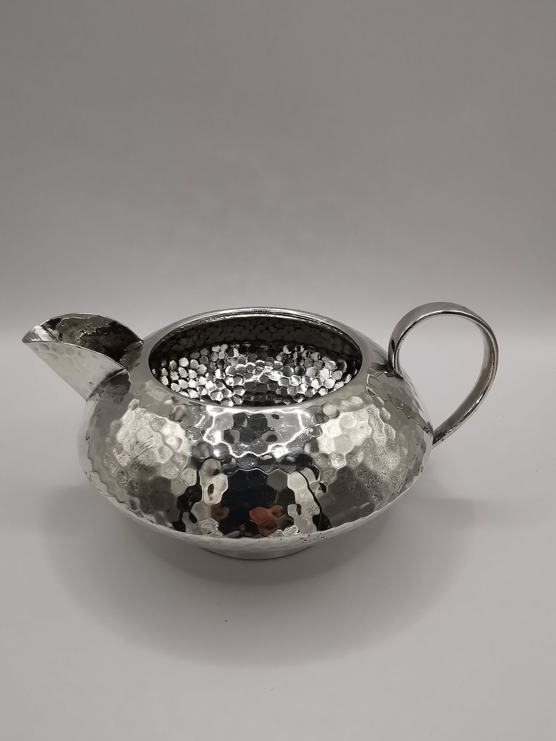 Vintage Hammered Silver Plated Creamer/ Milk jug, marked SM & Co