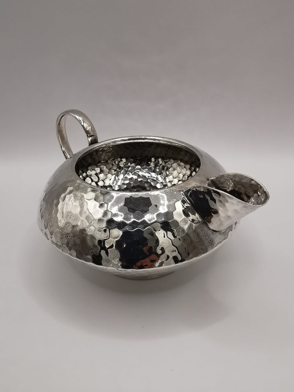 Vintage Hammered Silver Plated Creamer/ Milk jug, marked SM & Co