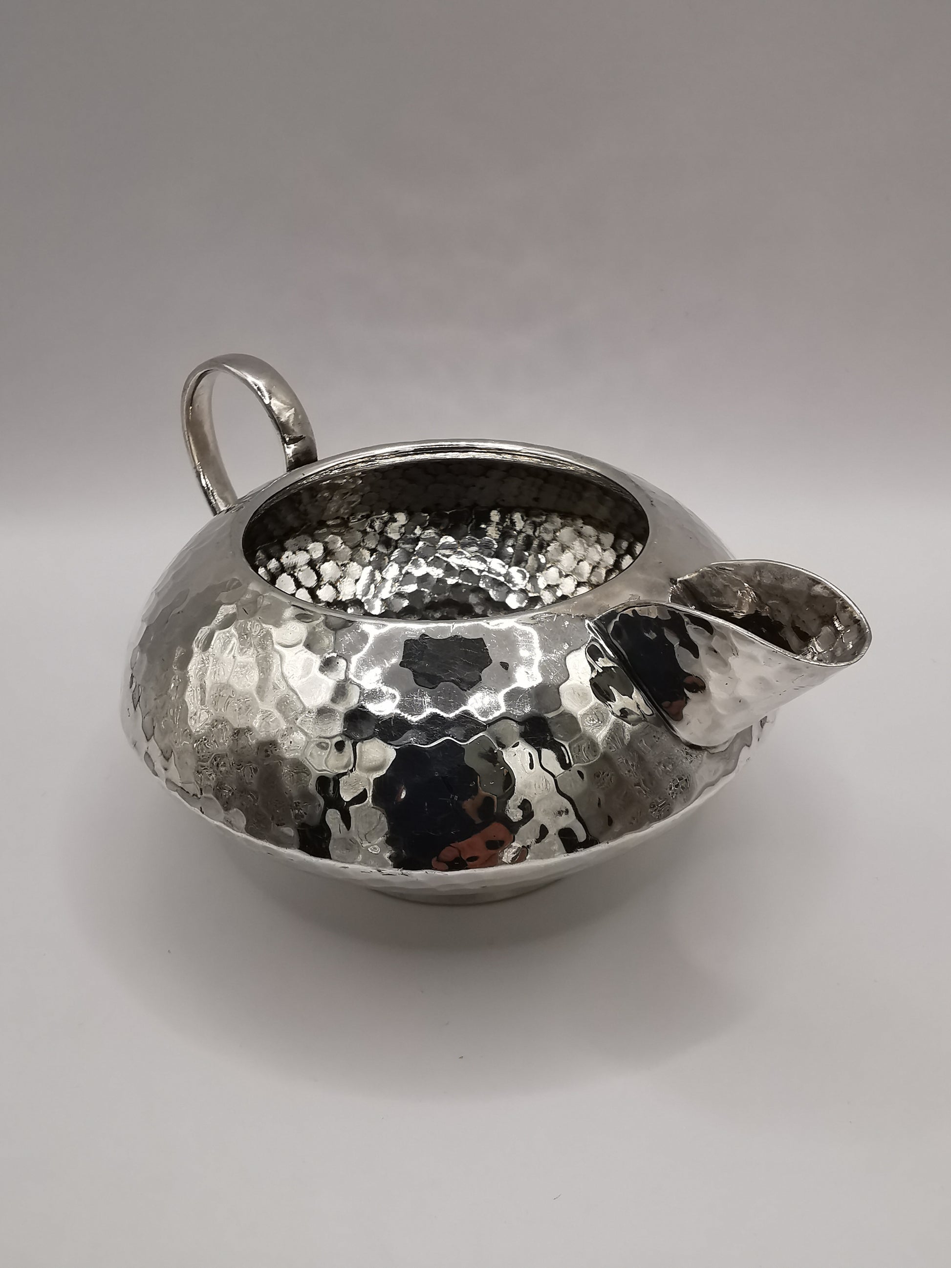 Vintage Hammered Silver Plated Creamer/ Milk jug, marked SM & Co