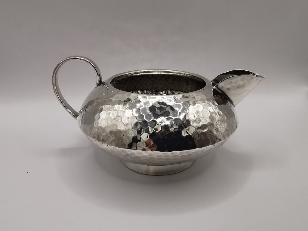 Vintage Hammered Silver Plated Creamer/ Milk jug, marked SM & Co