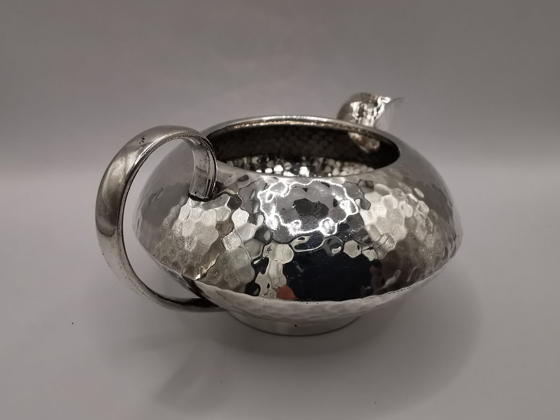 Vintage Hammered Silver Plated Creamer/ Milk jug, marked SM & Co