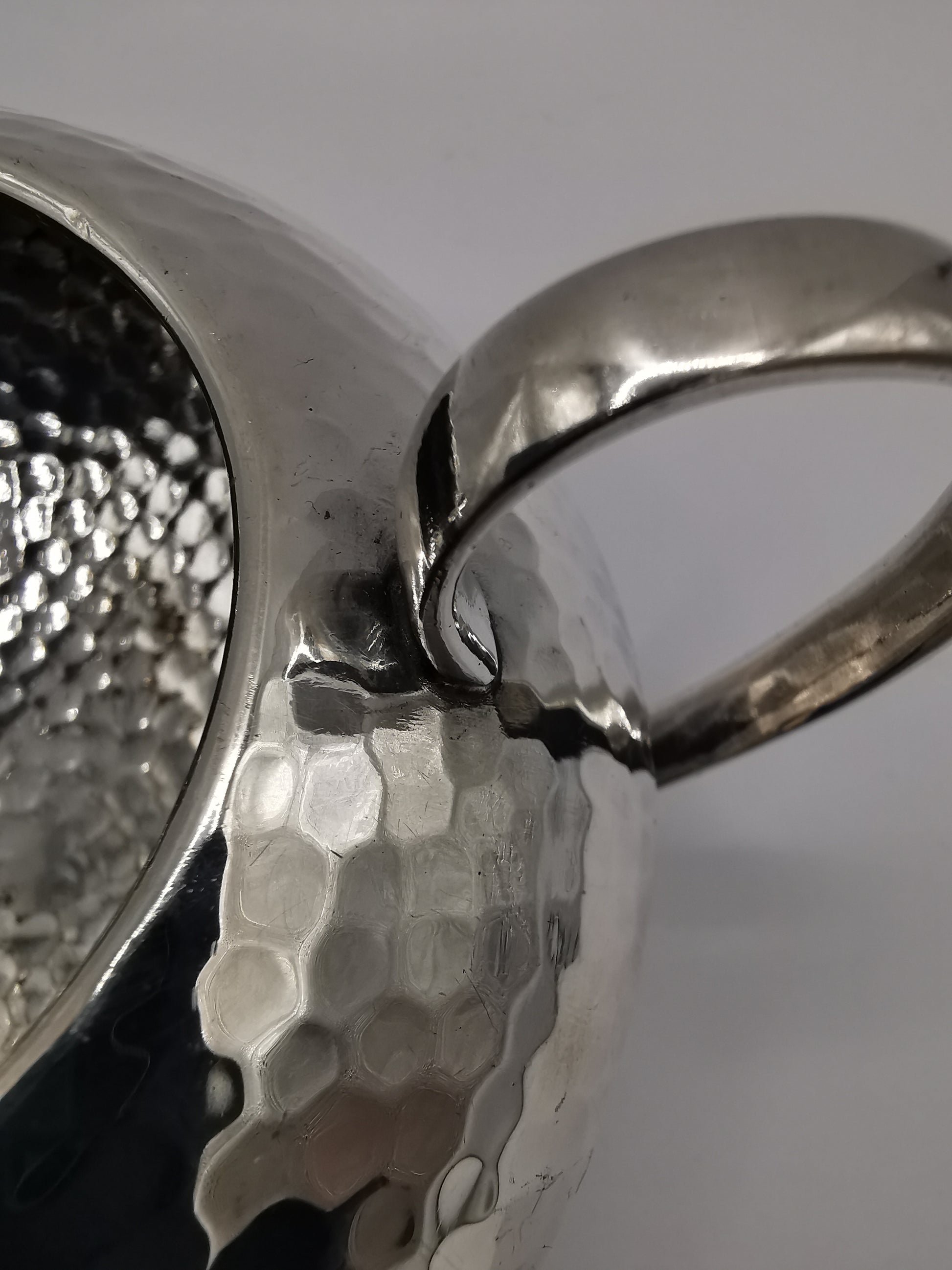 Vintage Hammered Silver Plated Creamer/ Milk jug, marked SM & Co