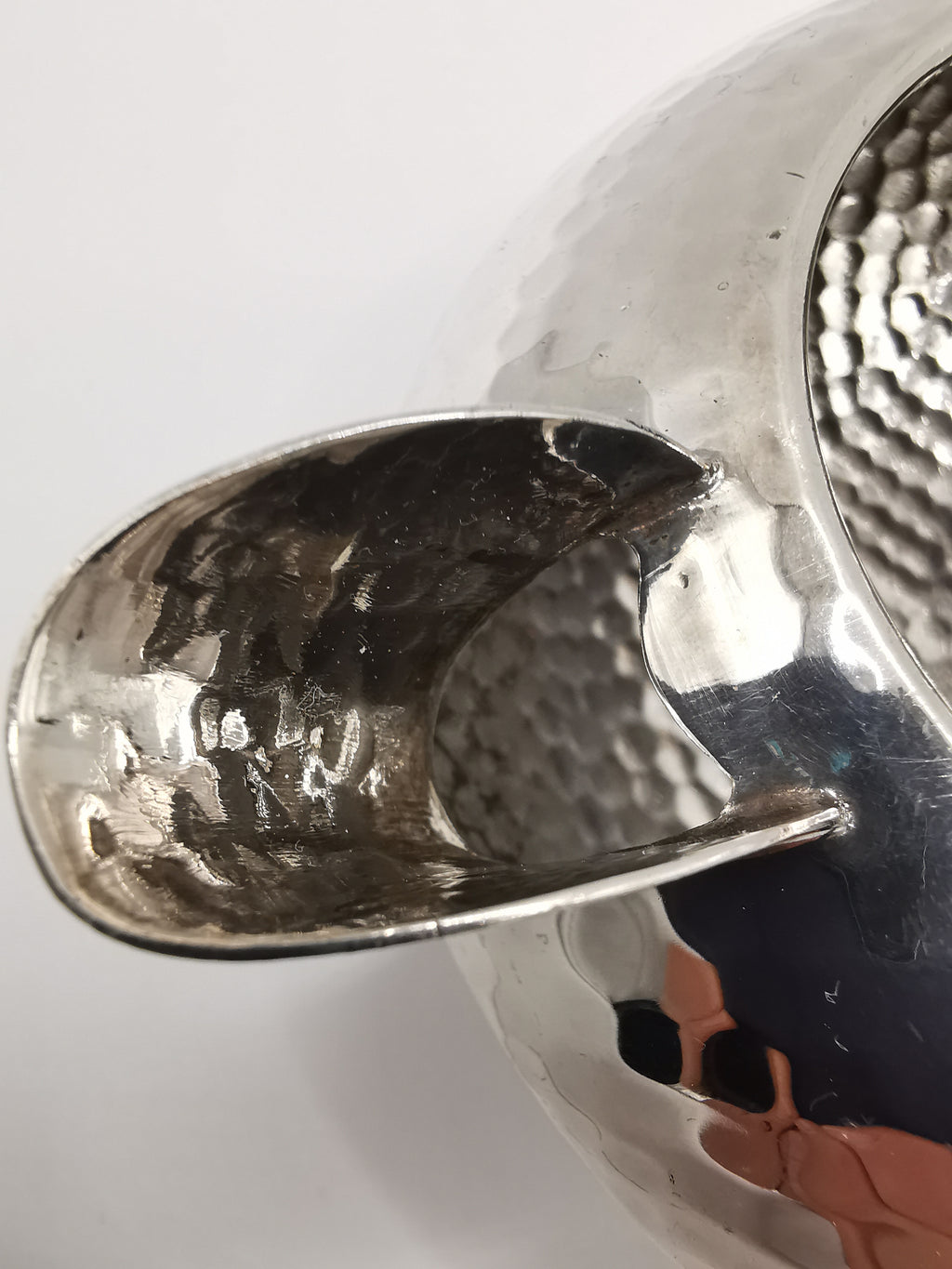 Vintage Hammered Silver Plated Creamer/ Milk jug, marked SM & Co