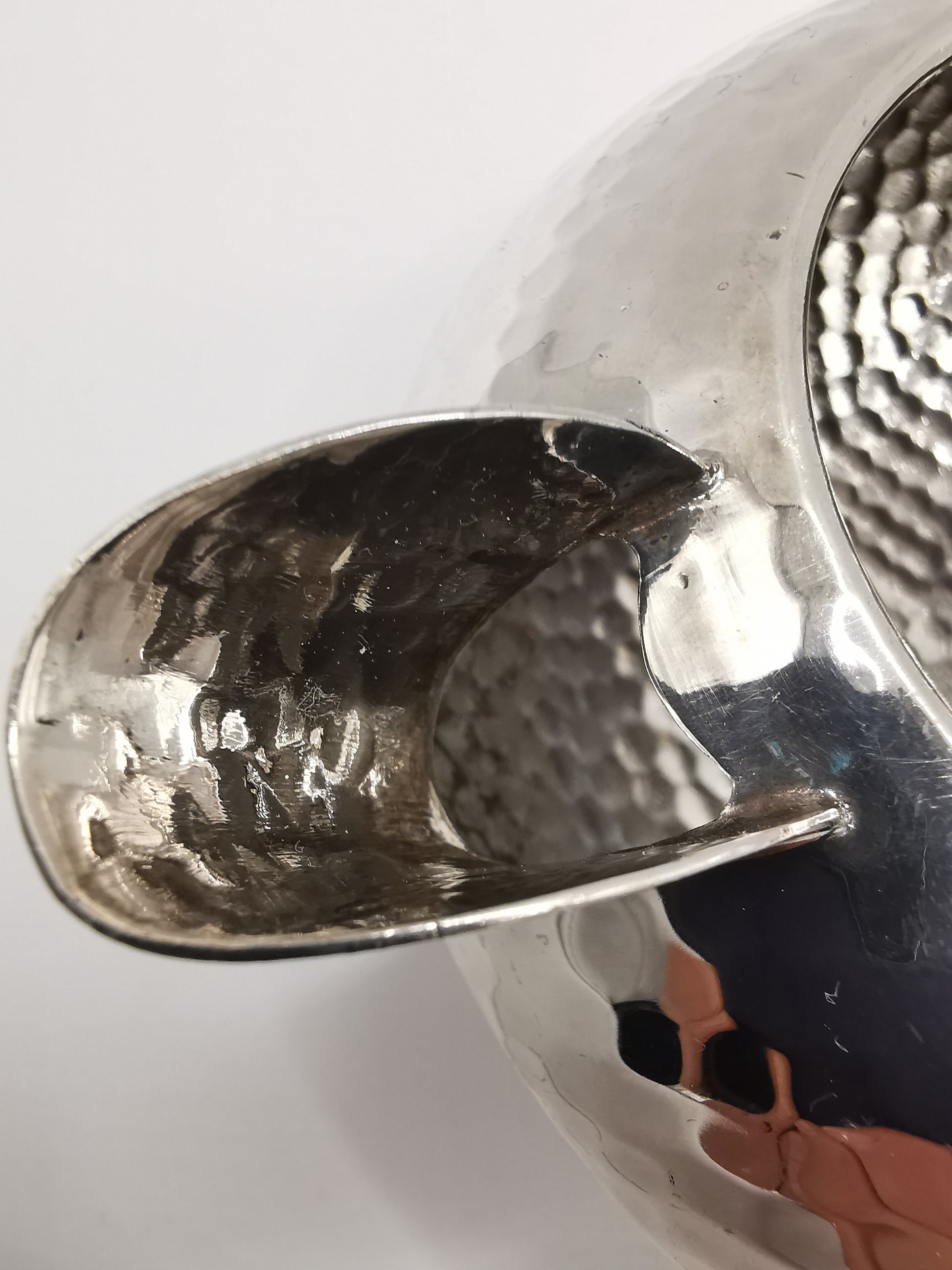Vintage Hammered Silver Plated Creamer/ Milk jug, marked SM & Co