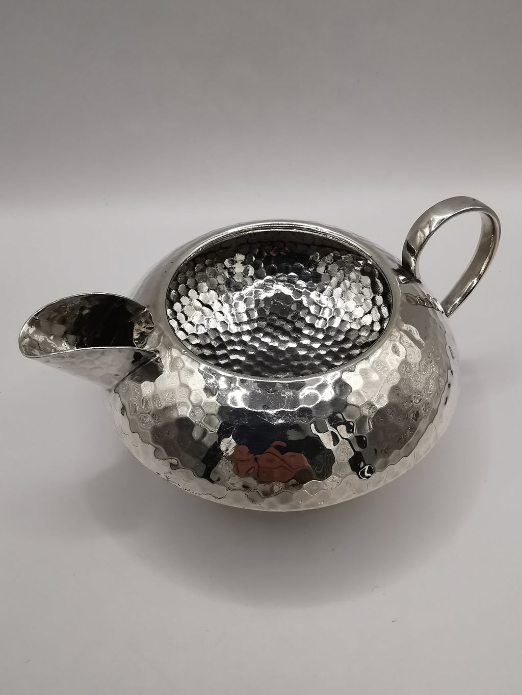 Vintage Hammered Silver Plated Creamer/ Milk jug, marked SM & Co