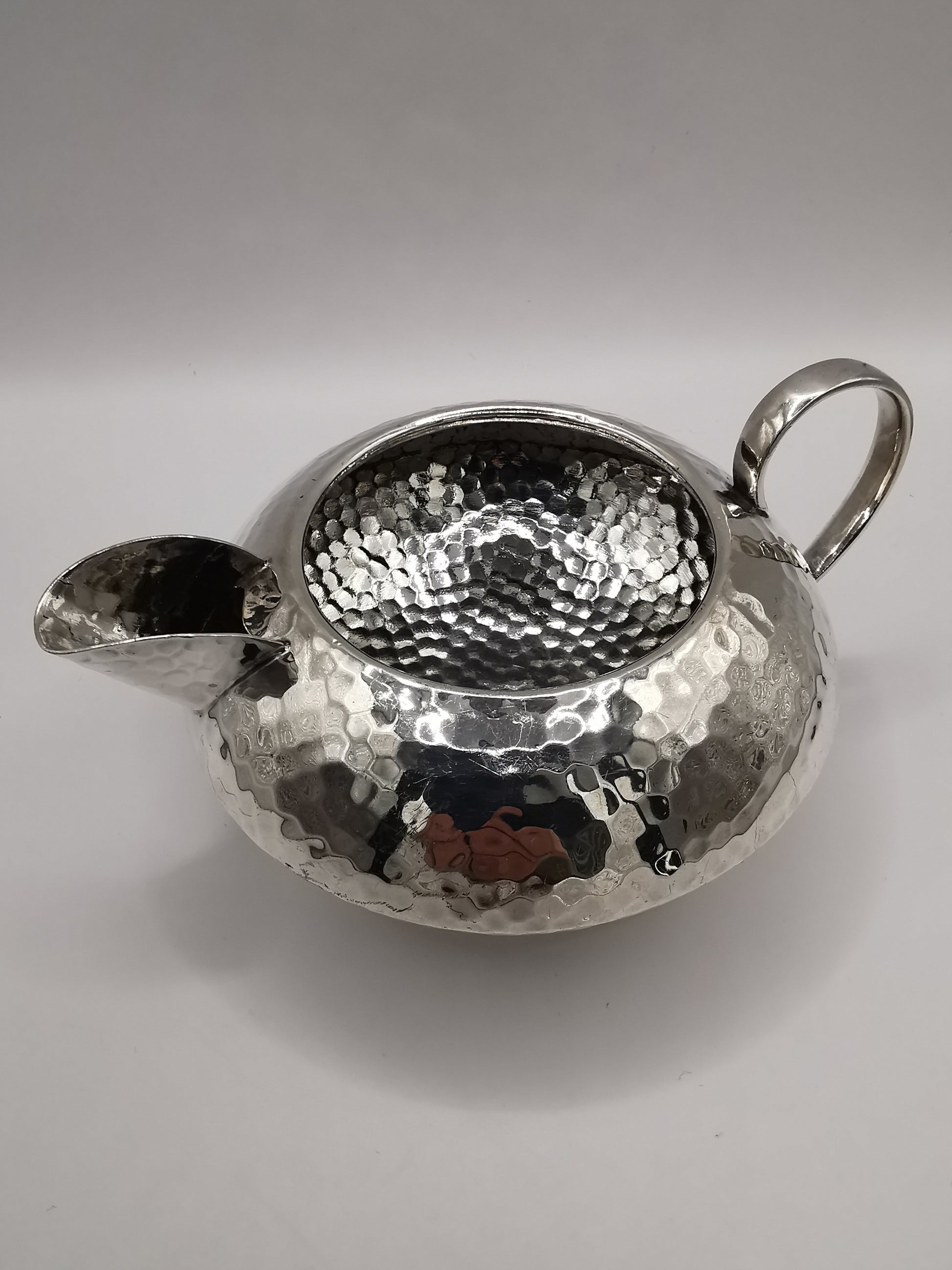 Vintage Hammered Silver Plated Creamer/ Milk jug, marked SM & Co