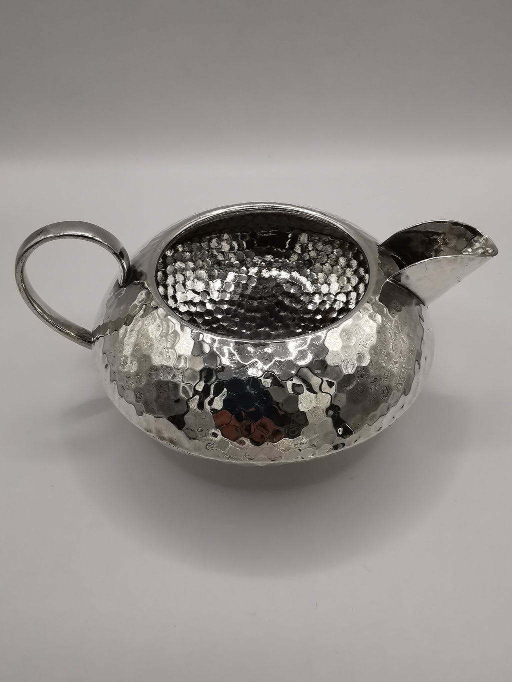 Vintage Hammered Silver Plated Creamer/ Milk jug, marked SM & Co