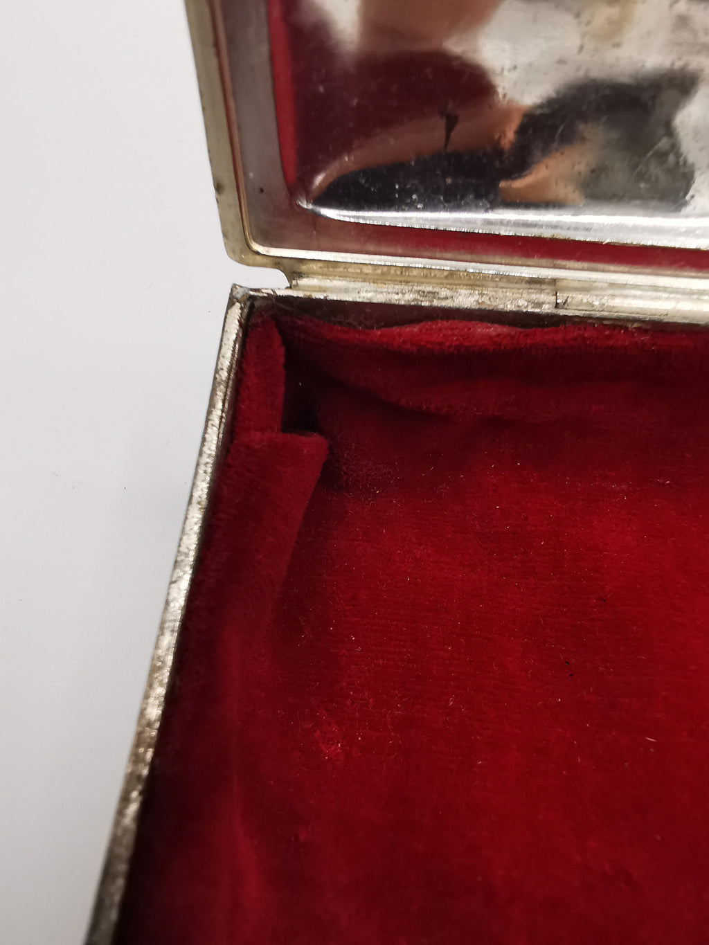 Silver Plated Metal Flowers and Birds Embossed Box, Foreign, Japan