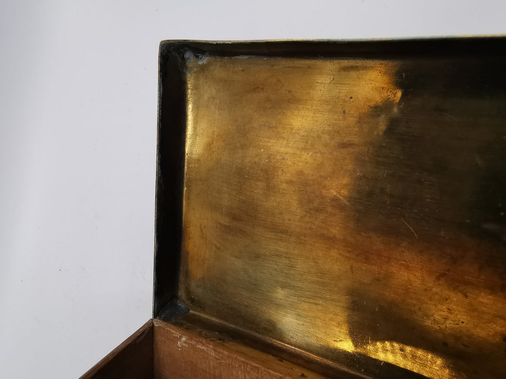 Antique/Vintage Kinco Brass Casket Box Intricate Indo-Persian Etched Motif