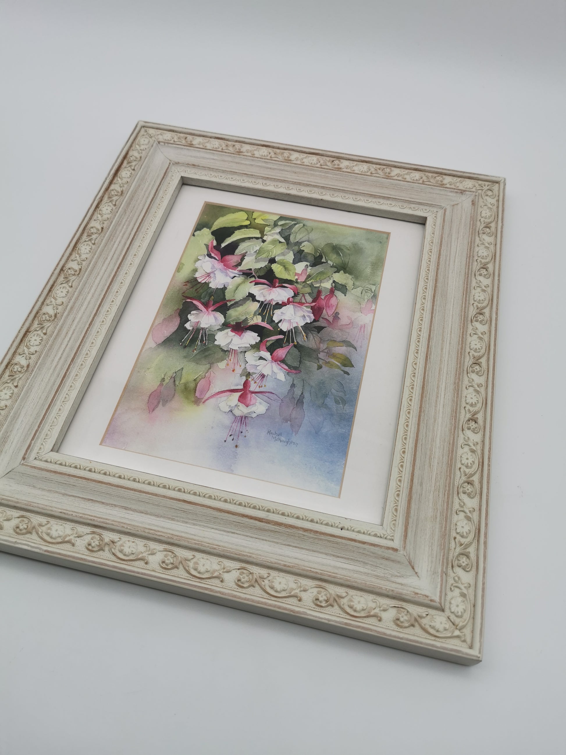 Rachel McNaughton Framed Fuchsia Watercolor Print