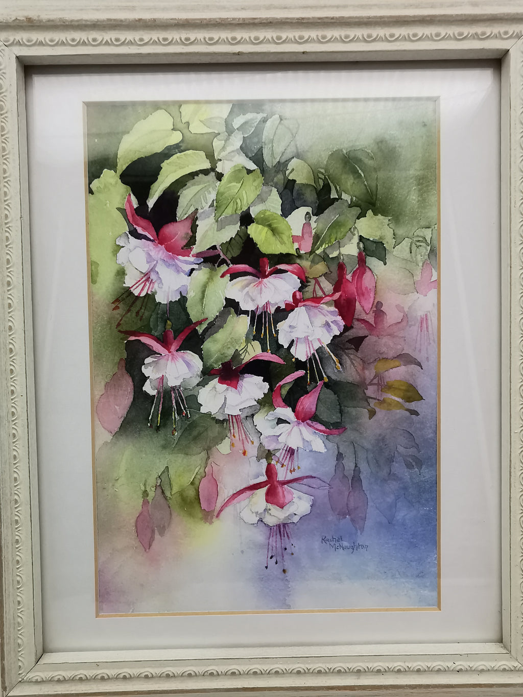 Rachel McNaughton Framed Fuchsia Watercolor Print