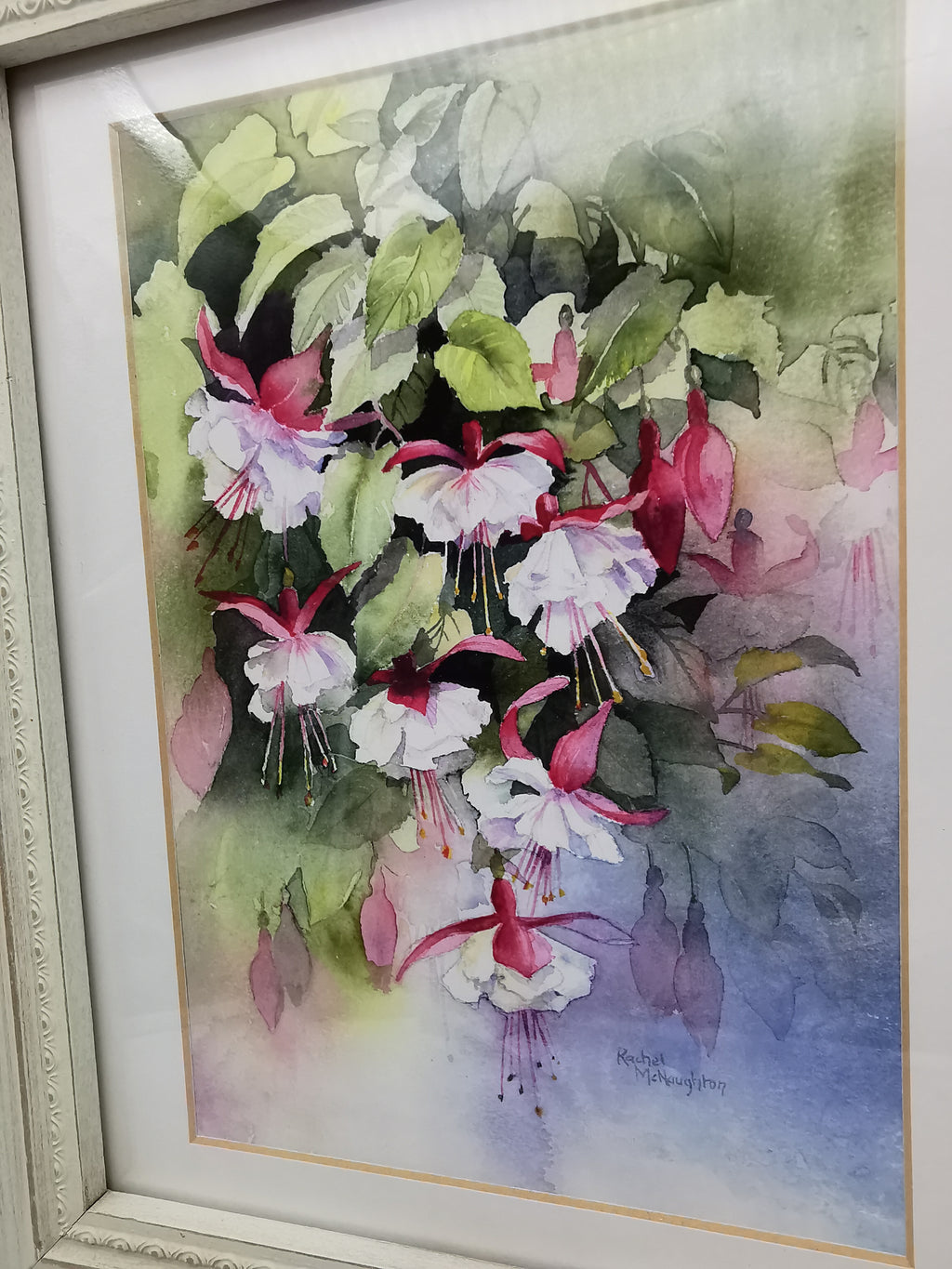 Rachel McNaughton Framed Fuchsia Watercolor Print
