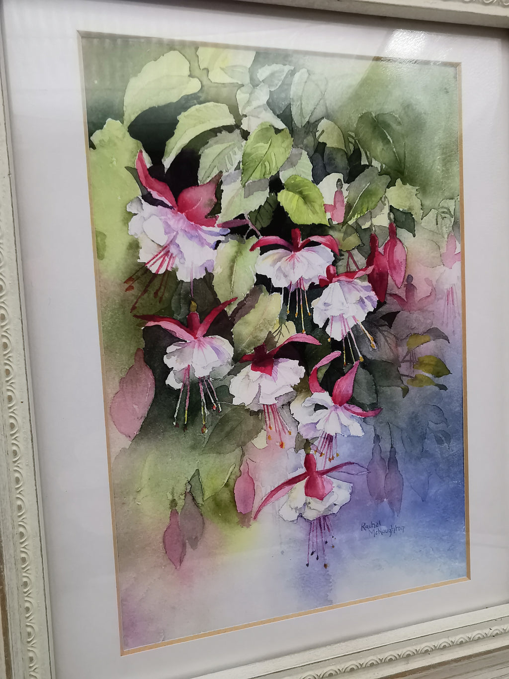 Rachel McNaughton Framed Fuchsia Watercolor Print