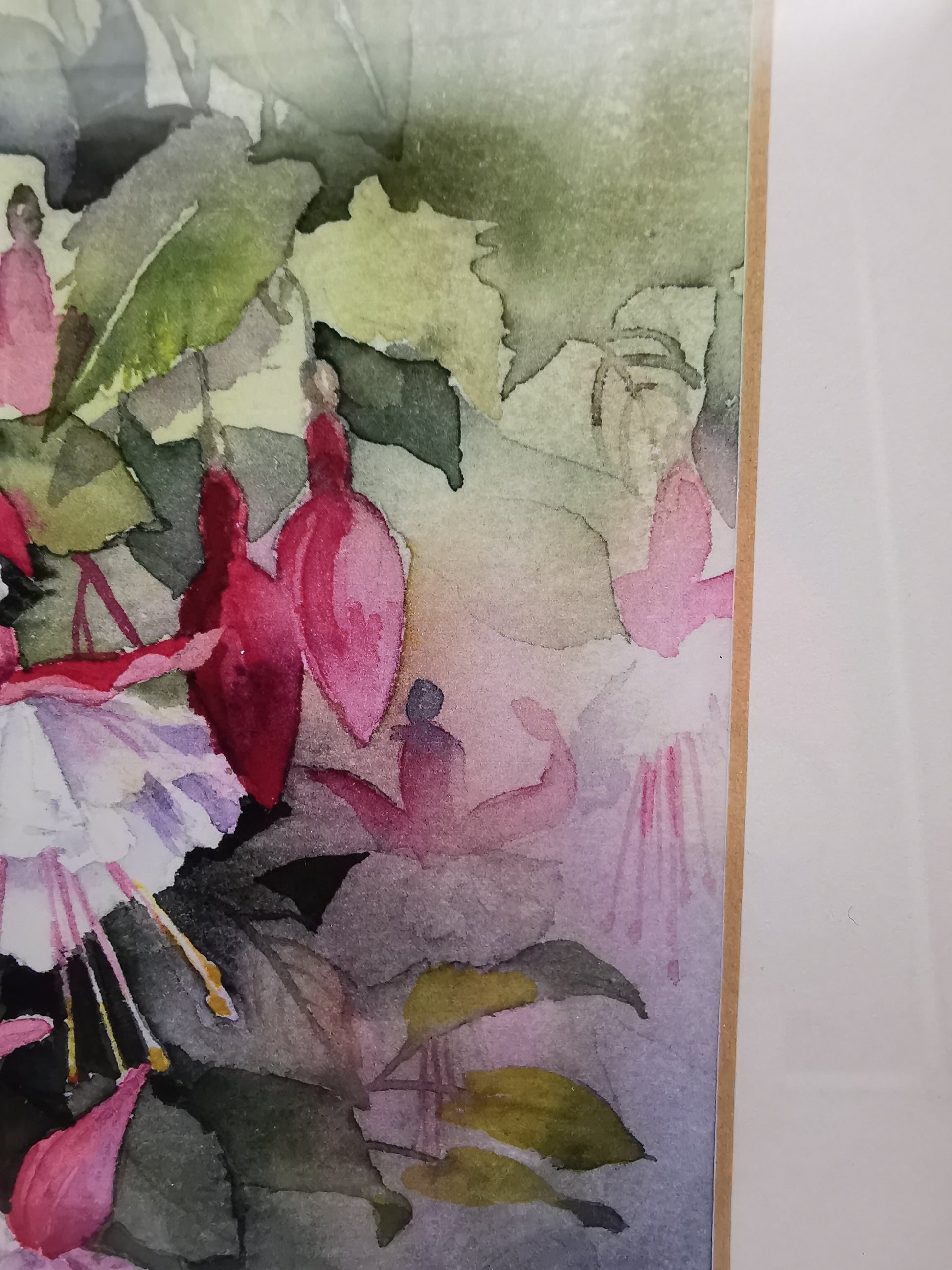 Rachel McNaughton Framed Fuchsia Watercolor Print