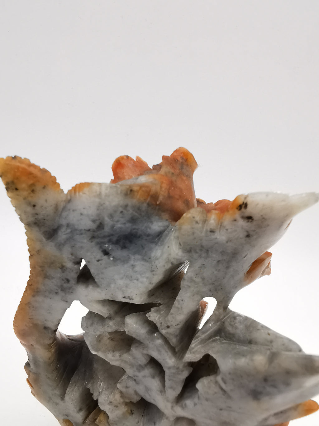 Vintage Chinese Hand-Carved Soapstone Sculpture – Peonies and Bird