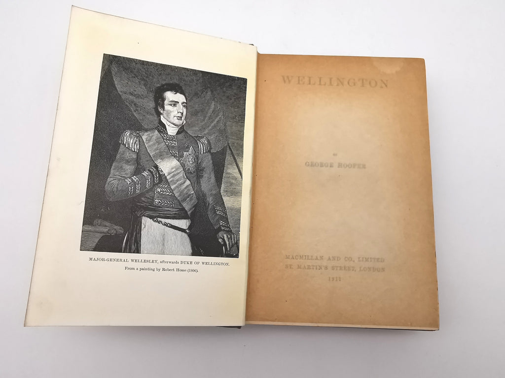 Antique Edwardian 1911 Wellington Biography by George Hooper – Macmillan Pictorial Cloth Edition with Turner Plates and 1919 Prize Plate