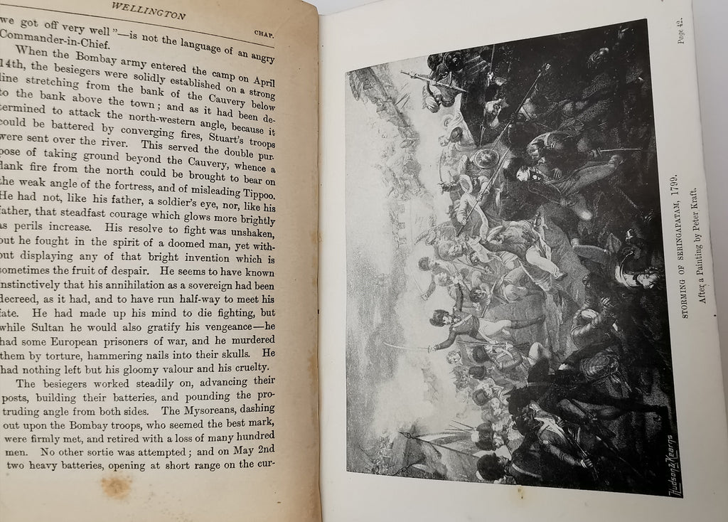 Antique Edwardian 1911 Wellington Biography by George Hooper – Macmillan Pictorial Cloth Edition with Turner Plates and 1919 Prize Plate