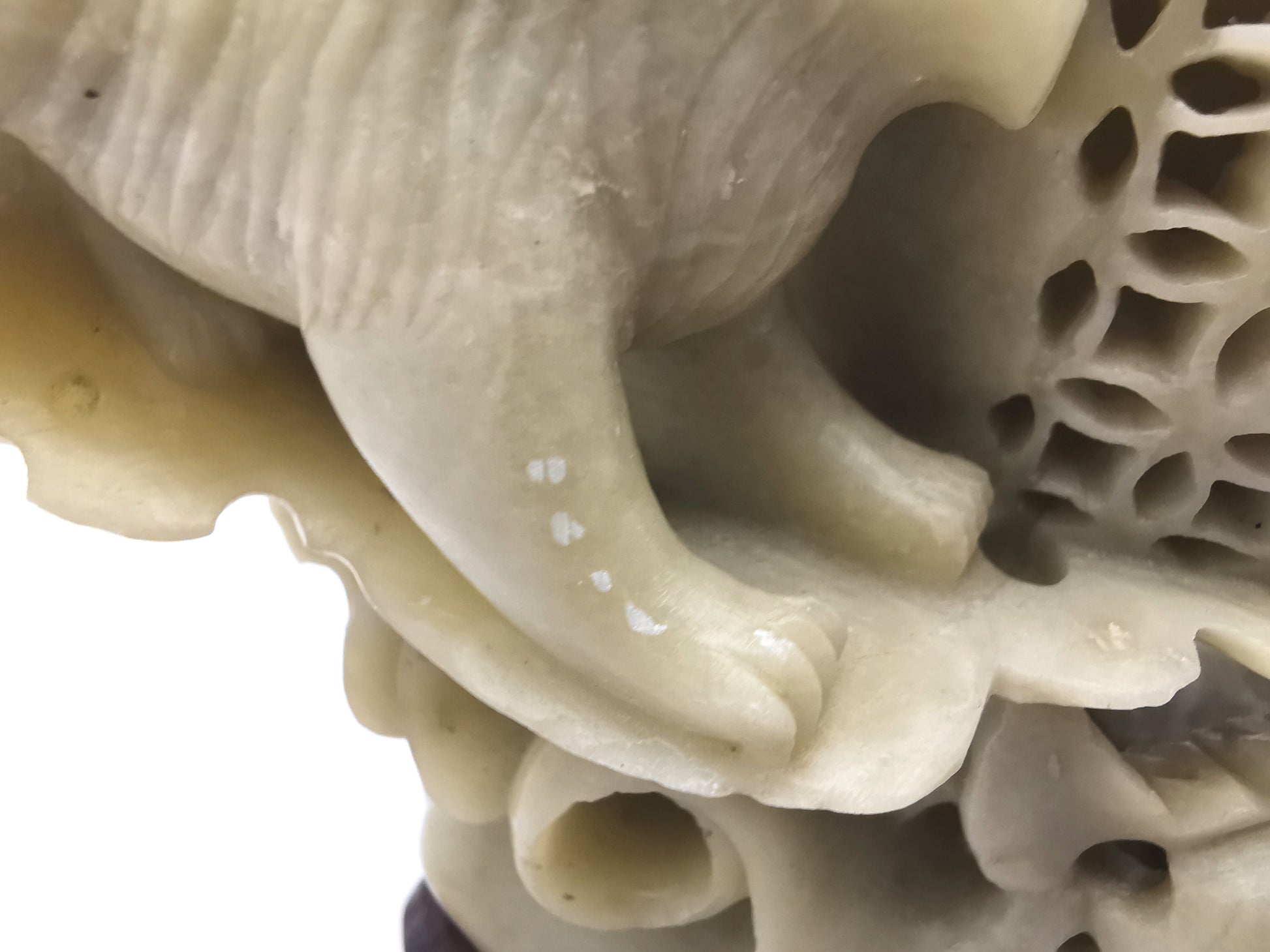 Vintage Chinese Hand-Carved Soapstone Foo Dog Incense Burner – 1.2kg Guardian Lion Censer