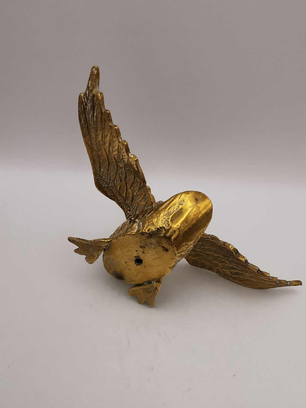Pair of Vintage Brass Flying /Spread Wings Birds Ornaments,  Geese Swans Figurines